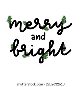 Merry and Bright Christmas Quote