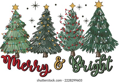 
Merry And Bright Green Christmas Trees