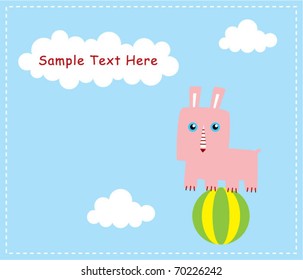 merry bunny greeting