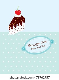 merry cake greeting tag