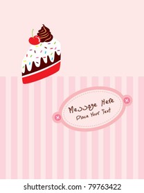 merry cake greeting tag