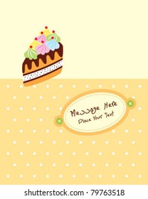 merry cake greeting tag