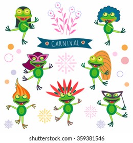 Merry carnival of crazy frogs.
