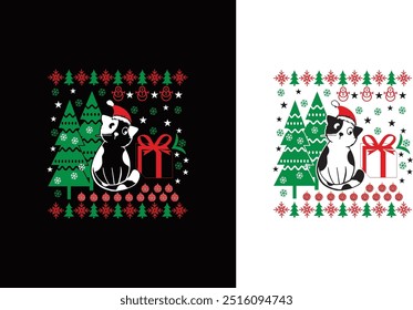 Feliz Natal de Natal t-shirt design Graphic Vetor Template,