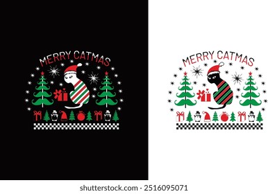 Feliz Natal de Natal t-shirt design Graphic Vetor Template,