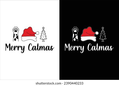 Merry Catmas T-shirt Design For Cat Lover