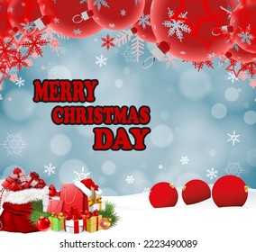 merry celebration with greeting December present and white winter season with red card and celebrate abstract beautiful event message to always enjoy and happiness wallpaper symbol fir fame event .