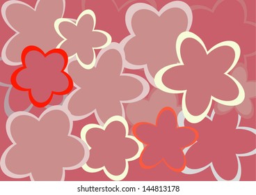 merry, cheerful background with flowers