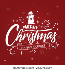 Merry Chirstmas Design Background Happy Holidays