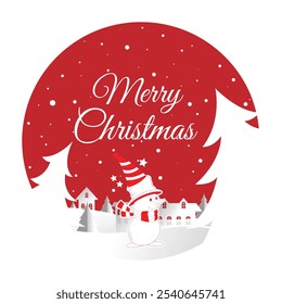 Merry Chirstmas Design Background Sticker