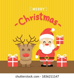 Merry chistmas and happy new year greeting