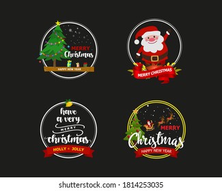 Merry Chreistmas set.5 vectores