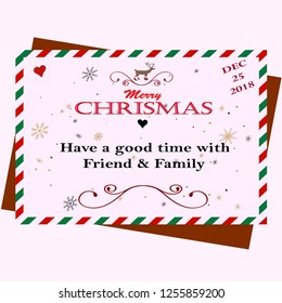Merry Chrismas Card Vector