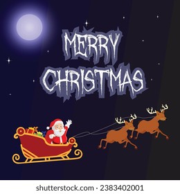 merry chrismas day post and background vector 