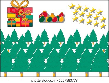 A merry chrismas element desain