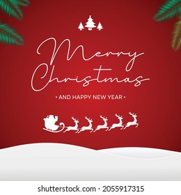 Merry Chrismas Lettering Sign Vector