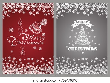 Merry Chrismas. Template for greeting cards, inviations, posters and more.