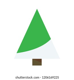 Merry Chrismas tree icon set on white background vector illustration flat desing