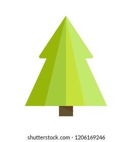 Merry Chrismas tree icon set on white background vector illustration flat desing