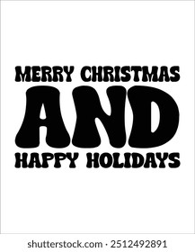 FELIZ NAVIDAD FELIZ DÍAS FESTIVOS retro groovy Navidades onduladas, Días festivos Diseños EPS, Feliz Navidades EPS, Transferencia de calor, Hacer camisetas, proyectos de bricolaje, Árboles, cricut