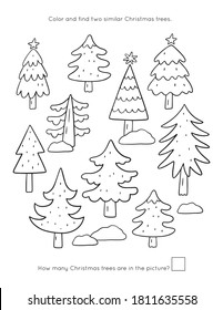 Merry Christas Worksheets Coloring Page Kids Stock Vector (Royalty Free ...