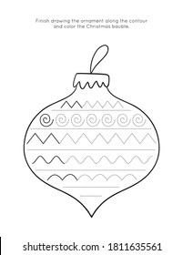 Merry Christas worksheets and coloring page for kids. Happy New year activity for kids
