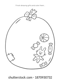 Merry Christas worksheets and coloring page for kids. Happy New year activity for kids