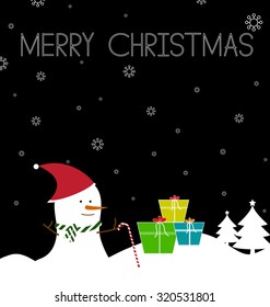 merry christmas 2016 background card vector snow illustration design