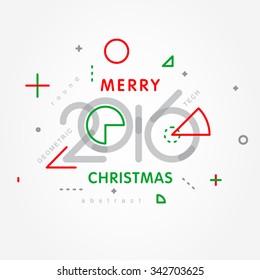 merry christmas 2016 numerals