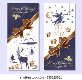 Merry Christmas 2017. Christmas card. Vector illustration