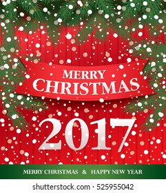 Merry Christmas 2017. Christmas greeting card