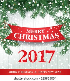 Merry Christmas 2017. Christmas greeting card