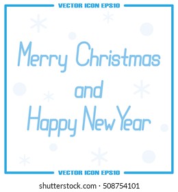 Merry Christmas and 2017 Happy New Year text. Vector illustration eps10.
