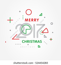 merry christmas 2017 numerals