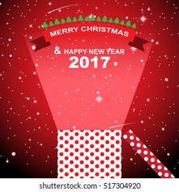 Merry christmas 2017 vector illustration