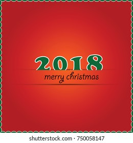 merry christmas 2018 Creative Text. Vector Illustration eps.10
