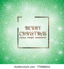 Merry christmas 2018. Snowflakes with frame background for flyer, poster, sign, banner, web, header. Abstract background for text, type, quote