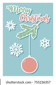 Merry Christmas 2018 Vector Greeting Card