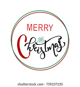 Merry Christmas 2018 vector text Calligraphic Lettering design card template. Creative typography for Holiday Greeting Gift Poster. Calligraphy Font style Banner