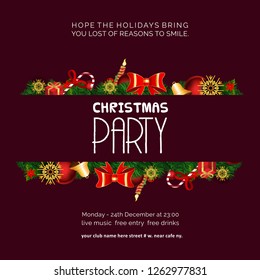 Merry Christmas 2019 Background. Abstract vector Template