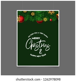 Merry Christmas 2019 Background. Abstract vector Template