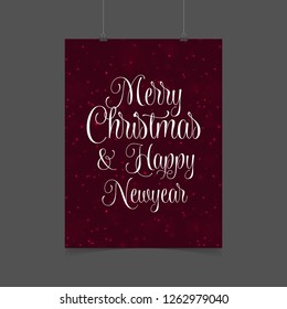 Merry Christmas 2019 Background. Abstract vector Template