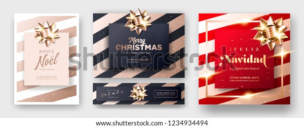 Image Vectorielle De Stock De Carte De Voeux Joyeux Noel 19