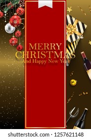 Merry Christmas And 2019 Happy New Year background 