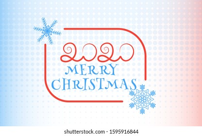 Merry Christmas 2020, background. Vector new year template.