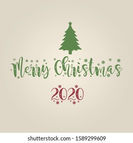 Merry Christmas 2020 Illustrator Vector. Happy New Year