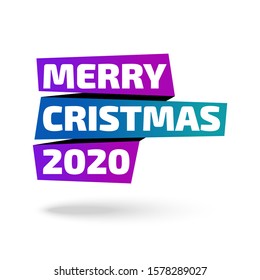 Merry Christmas 2020 vector banner