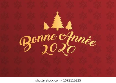 Merry Christmas 2020 vector (French speak: bonne annee)