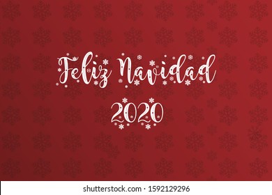 Merry Christmas 2020 vector (Spanish speak: Feliz Navidad)