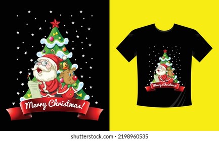 merry Christmas  2022 t shirt design free vector svg design template 